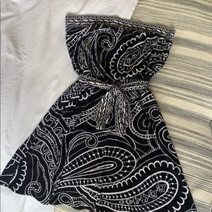 Strapless mini dress